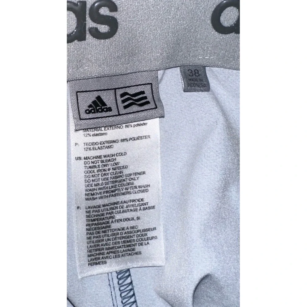 Adidas Men's 365 Golf Shorts Size 38 Navy Blue‎ Patterned Stretch Waistband